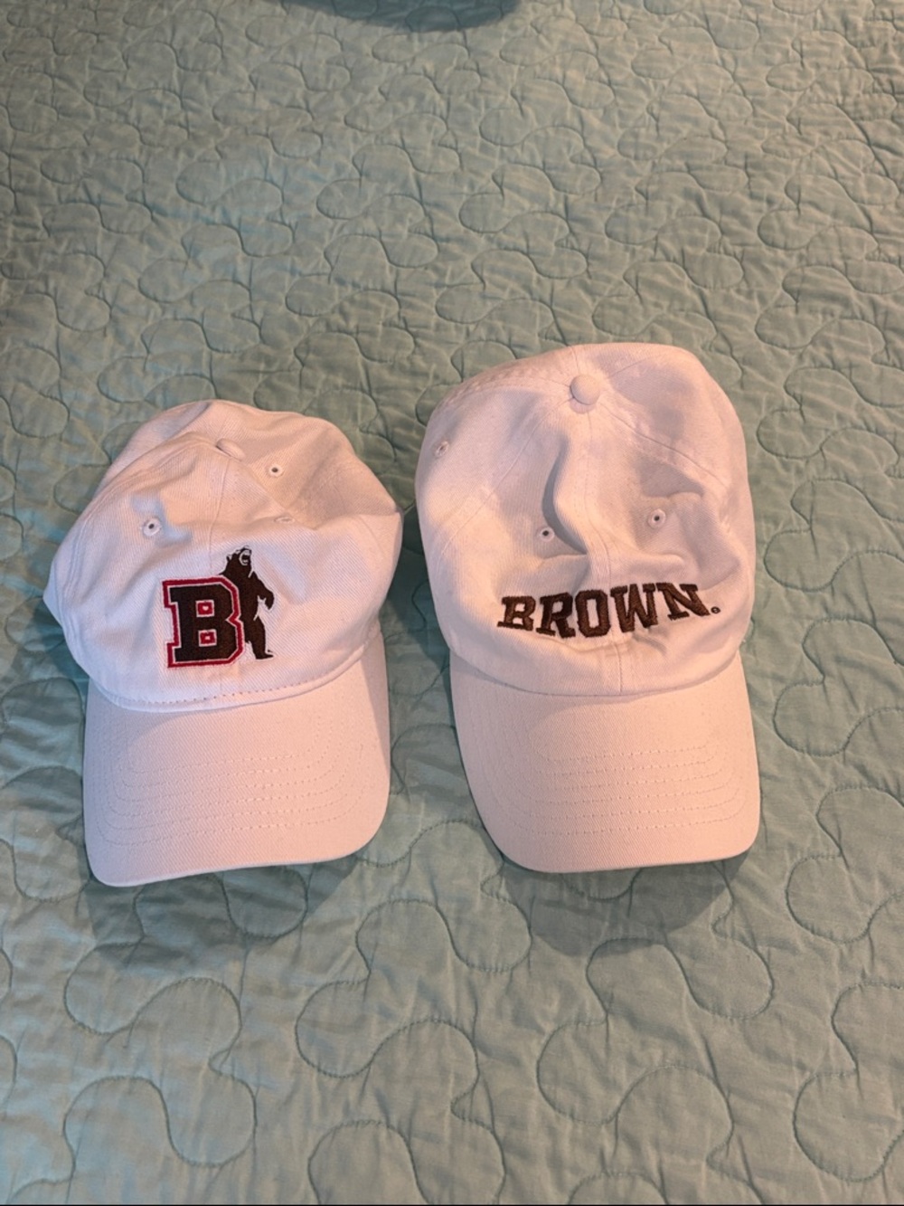 Brown Univ. White Baseball Caps- men’s and ladies